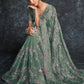 Classic Organza Green Embroidered Saree