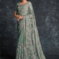 Classic Organza Green Embroidered Saree
