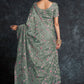 Classic Organza Green Embroidered Saree