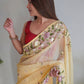 Trendy Saree Organza Yellow Embroidered Saree