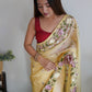 Trendy Saree Organza Yellow Embroidered Saree