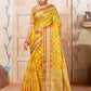 Trendy Saree Organza Multi Colour Fancy Work Saree