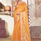 Trendy Saree Organza Yellow Fancy Work Saree