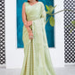 Designer Organza Green Digital Print Saree