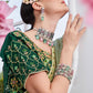 Classic Organza Satin Green Embroidered Saree