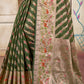 Trendy Saree Organza Green Fancy Work Saree