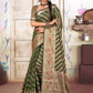 Trendy Saree Organza Green Fancy Work Saree