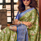 Classic Organza Green Jacquard Work Saree