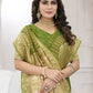 Trendy Saree Organza Viscose Green Booti Saree