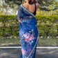 Contemporary Organza Aqua Blue Hand Work Saree