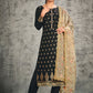 Straight Salwar Suit Organza Silk Grey Hand Work Salwar Kameez