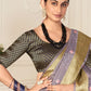 Contemporary Organza Lavender Embroidered Saree