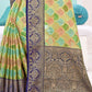 Designer Organza Multi Colour Embroidered Saree