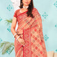 Designer Organza Multi Colour Embroidered Saree