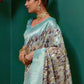 Classic Cotton Organza Multi Colour Print Saree