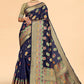 Classic Organza Blue Woven Saree