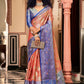 Classic Organza Peach Jacquard Work Saree