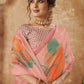 Classic Organza Pink Digital Print Saree