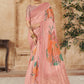 Classic Organza Pink Digital Print Saree