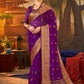 Trendy Saree Organza Silk Purple Booti Saree