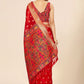 Contemporary Organza Red Weaving Saree