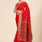 Contemporary Organza Red Weaving Saree