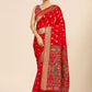 Contemporary Organza Red Weaving Saree