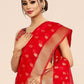 Contemporary Organza Red Weaving Saree