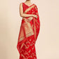 Classic Organza Viscose Red Weaving Saree