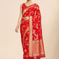 Classic Organza Viscose Red Weaving Saree