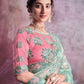 Designer Net Organza Sea Green Embroidered Saree