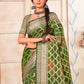 Trendy Saree Organza Multi Colour Fancy Work Saree