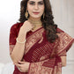 Contemporary Organza Viscose Maroon Booti Saree