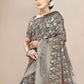 Classic Organza Grey Weaving Saree