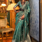 Classic Organza Sea Green Weaving Saree