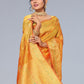 Trendy Saree Organza Mustard Woven Saree