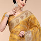 Classic Organza Yellow Patch Border Saree