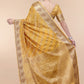 Classic Organza Yellow Patch Border Saree