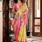 Designer Organza Yellow Jacquard Work Saree