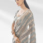 Classic Organza Grey Zari Saree