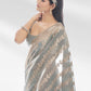 Classic Organza Grey Zari Saree