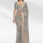 Classic Organza Grey Zari Saree