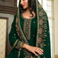 Pakistani Salwar Suit Georgette Green Embroidered Salwar Kameez