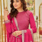 Palazzo Salwar Suit Chinon Rani Embroidered Salwar Kameez