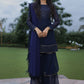 Palazzo Salwar Suit Faux Georgette Blue Embroidered Salwar Kameez