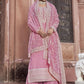 Palazzo Salwar Suit Georgette Pink Sequins Salwar Kameez