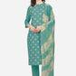 Pant Style Suit Chinon Silk Green Embroidered Salwar Kameez