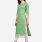 Pant Style Suit Blended Cotton Green Embroidered Salwar Kameez