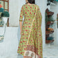 Pant Style Suit Cotton Green Lace Salwar Kameez