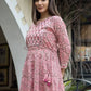 Party Wear Kurti Cotton Pink Print Kurtis